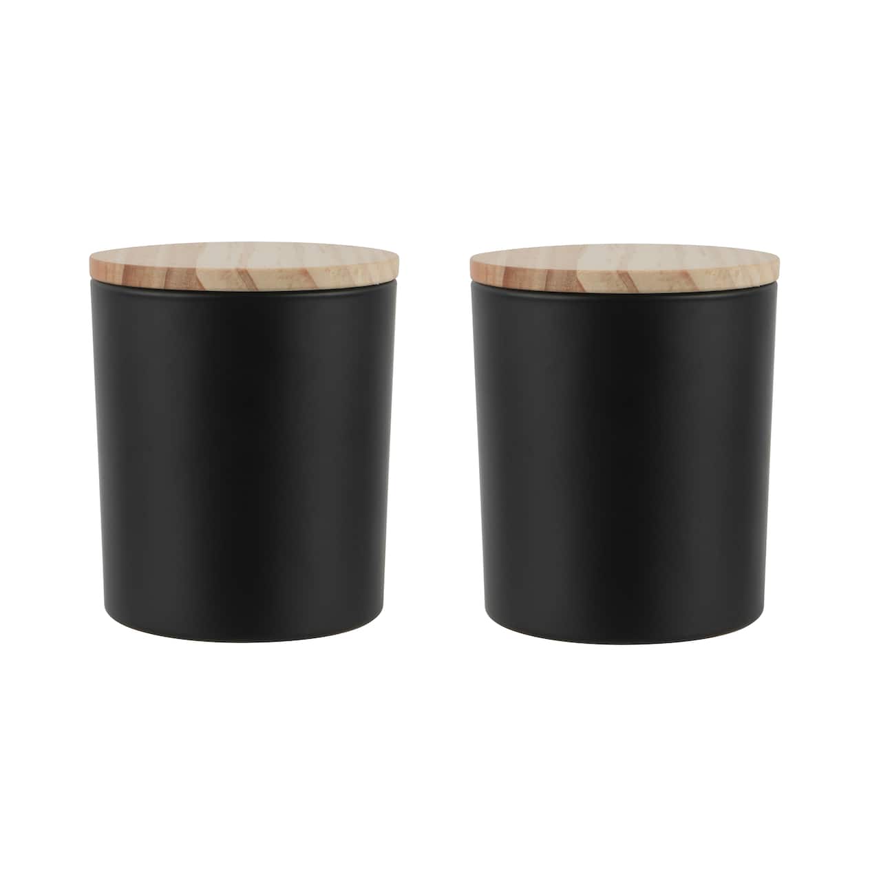 6 Packs: 2 ct. (12 total) 8oz. Frosted Black Candle Jars by Make Market®